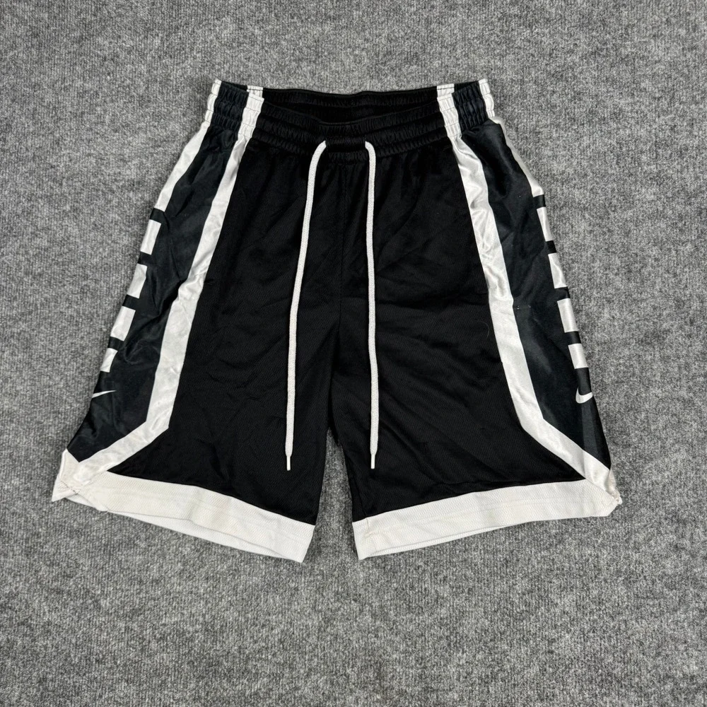 Nike Shorts Mens Size M Black Dri-Fit Basketball Athletic Mesh Drawstring Casual